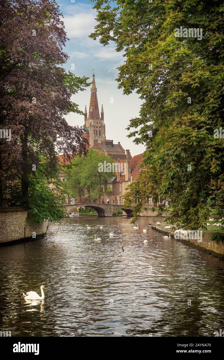 La città di Bruges, in Belgio. Foto Stock
