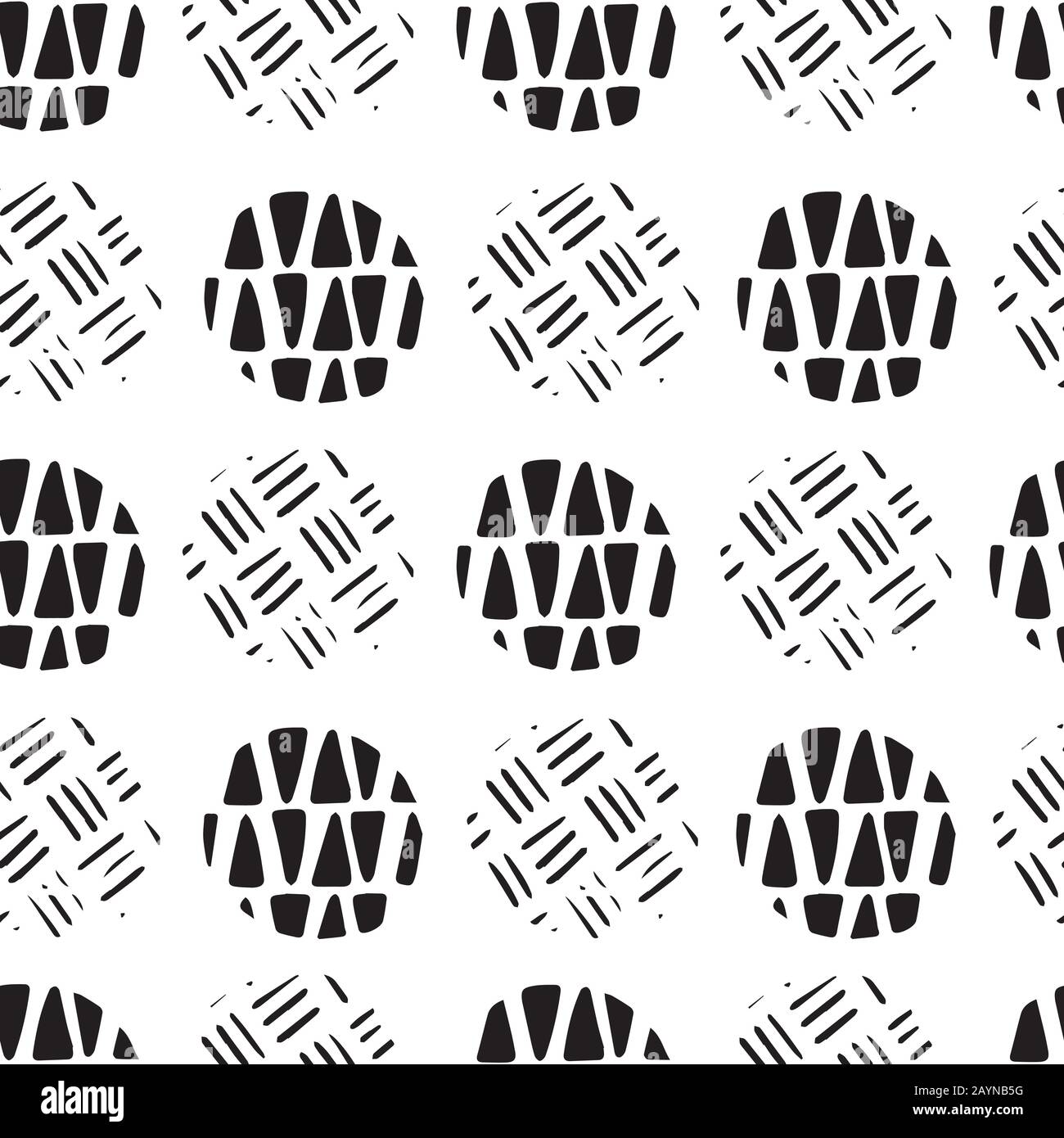 Moderno punto geometrico texture perfetta in bianco e nero. Motivo ripetente senza cuciture, perfetto per progetti tessili, carta da parati e interni. Vettore. Illustrazione Vettoriale