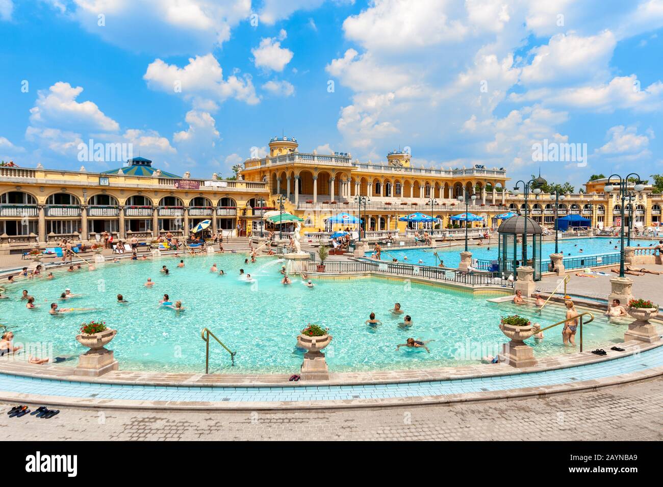 Szechenyi bagni termali, Budapest, Ungheria Foto Stock
