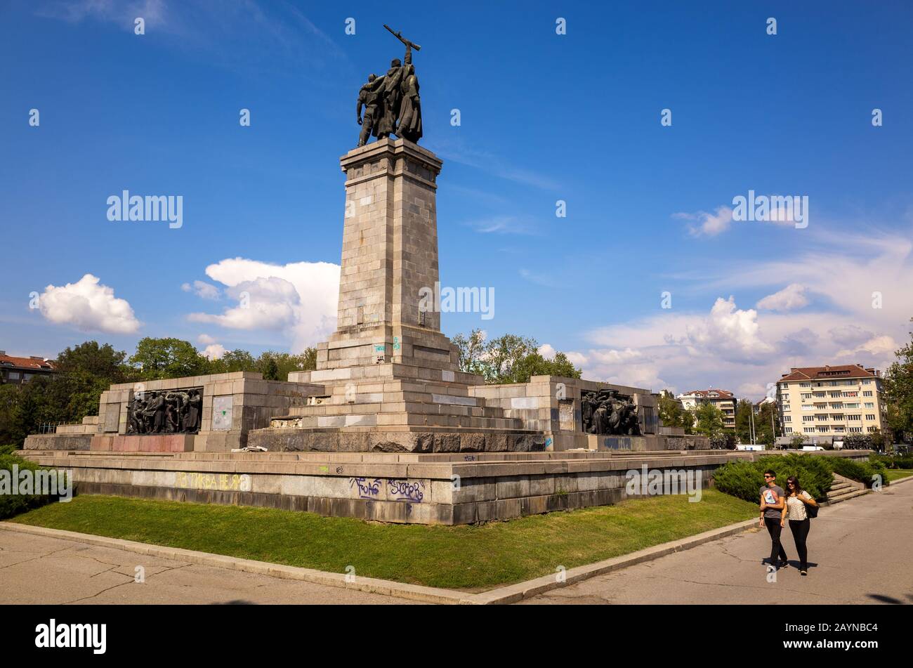 Era comunista monumento in Knyazheska Gradina, Sofia, Bulgaria Foto Stock