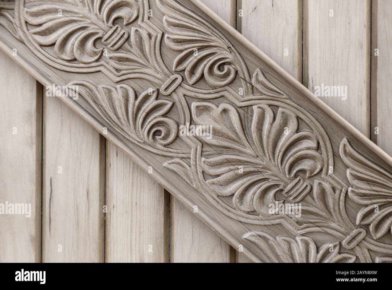 Immagine di sfondo in pannelli di legno naturale. Foto Stock