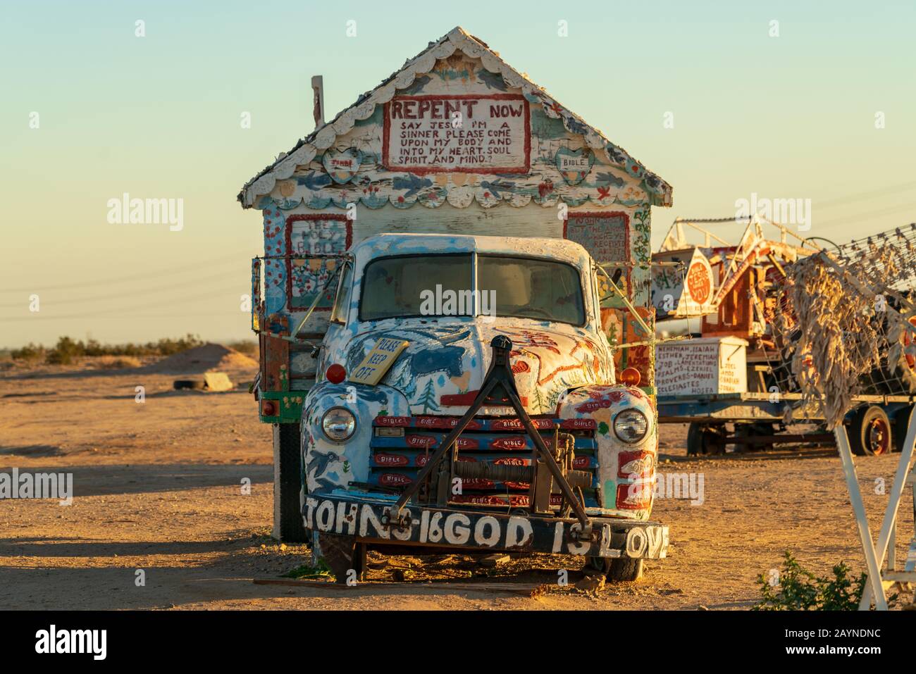 Montagna di salvezza vicino A Slab City e il Mare di Salton Foto Stock