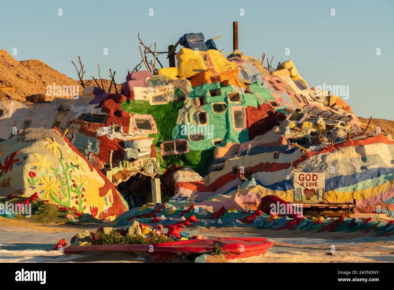 Montagna di salvezza vicino A Slab City e il Mare di Salton Foto Stock