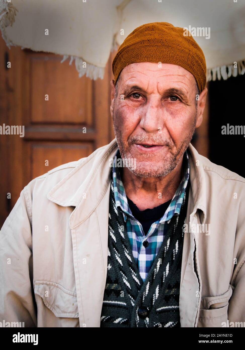 Ritratto marocchino di mezza età Foto Stock