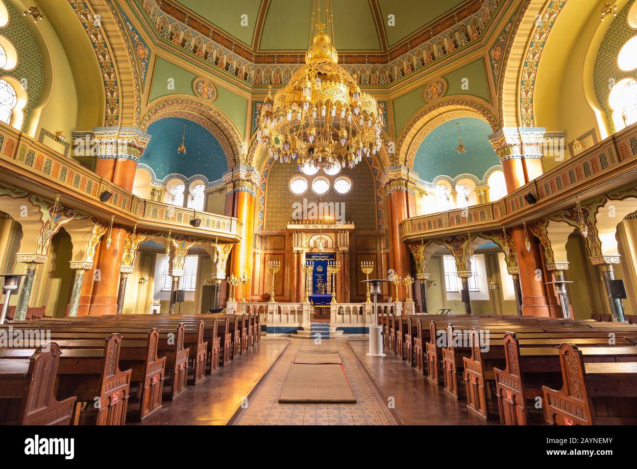 Interno della Sinagoga di Sofia, Bulgaria Foto Stock