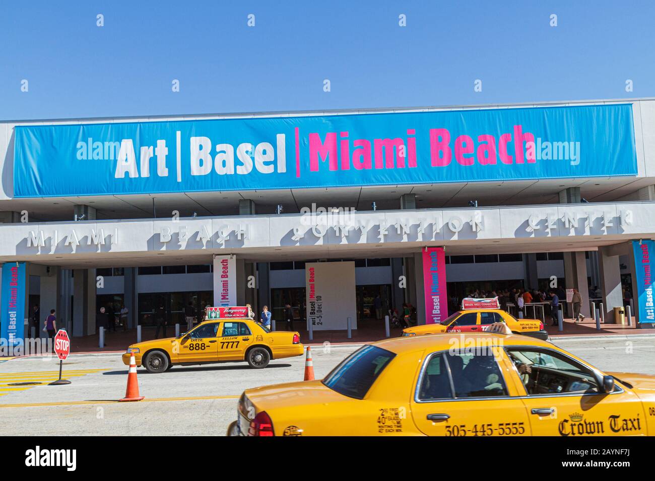 Miami Beach Florida, Miami Beach Convention Center, Art Basel, taxi, FL101203033 Foto Stock