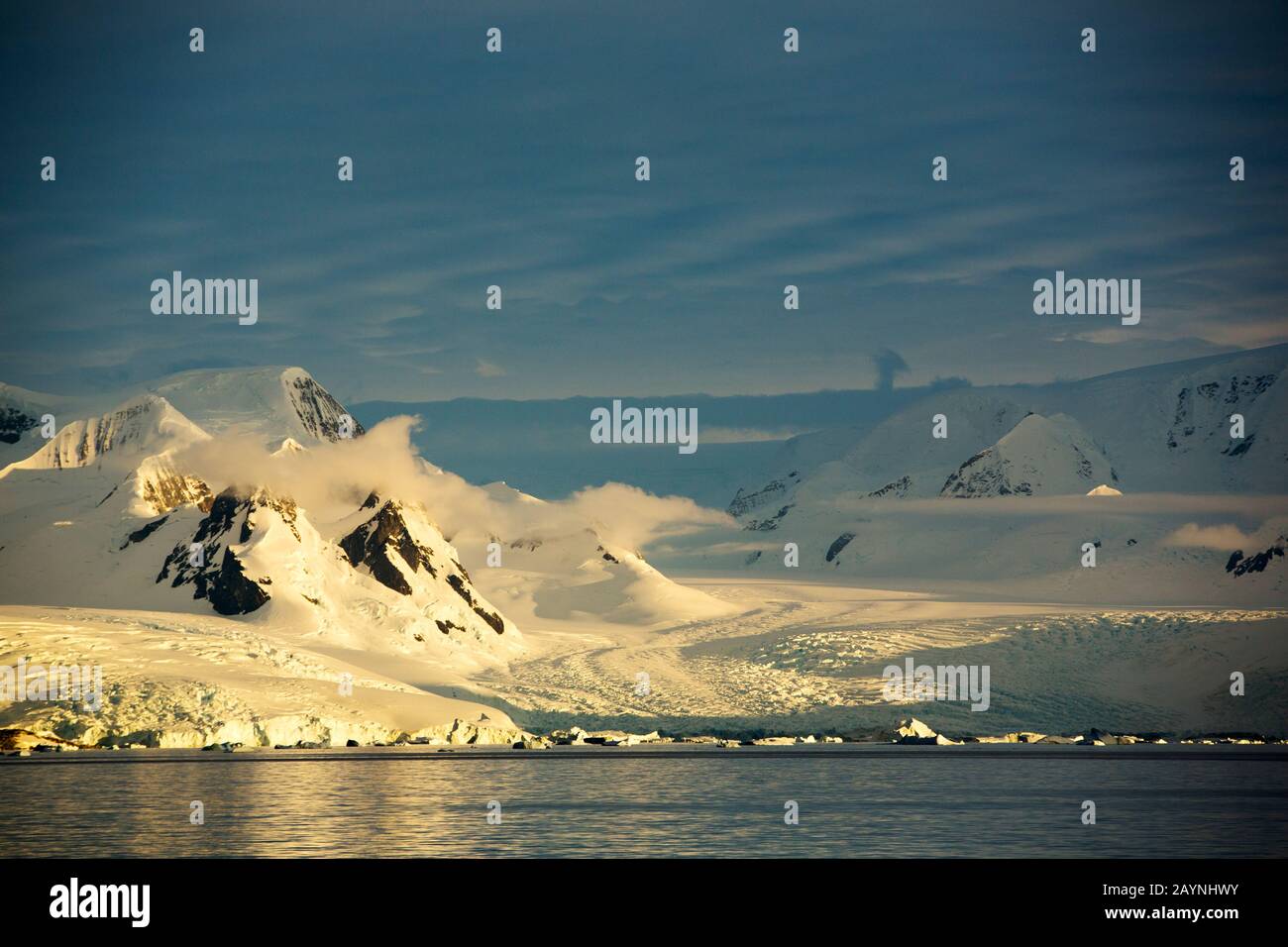 Scenario antartico sul Palmer Acitaride sulla Penisola Antartica Foto Stock