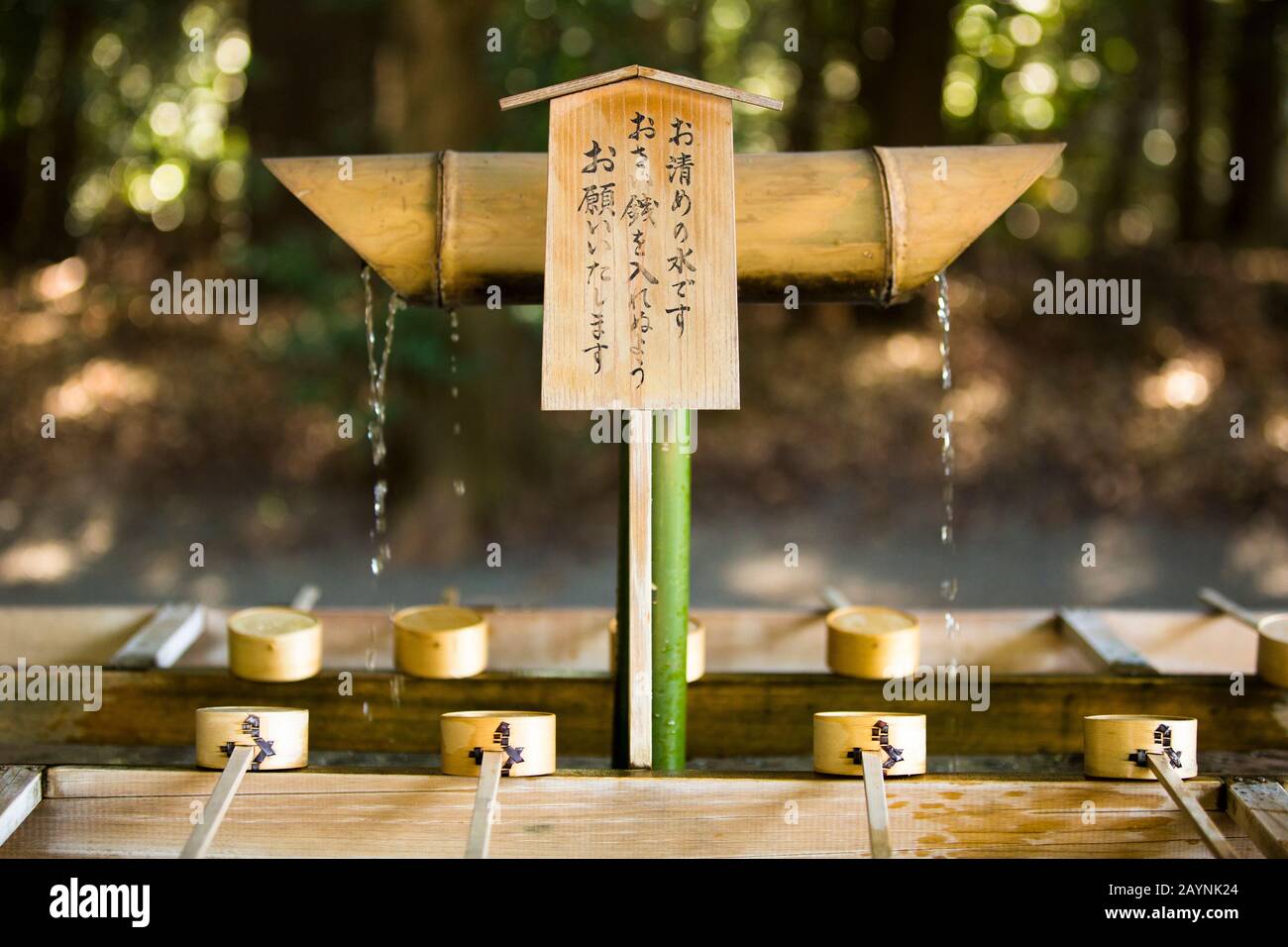 Rituale di purificazione. Tokyo, Giappone Foto Stock