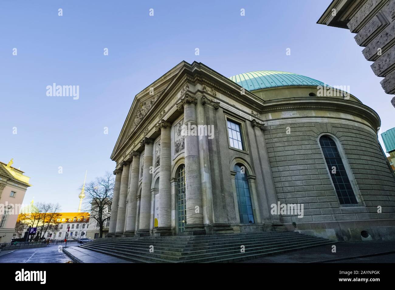 Cattedrale Di St. Hedwigs, Piazza Bebelplatz, Berlino, Germania Foto Stock