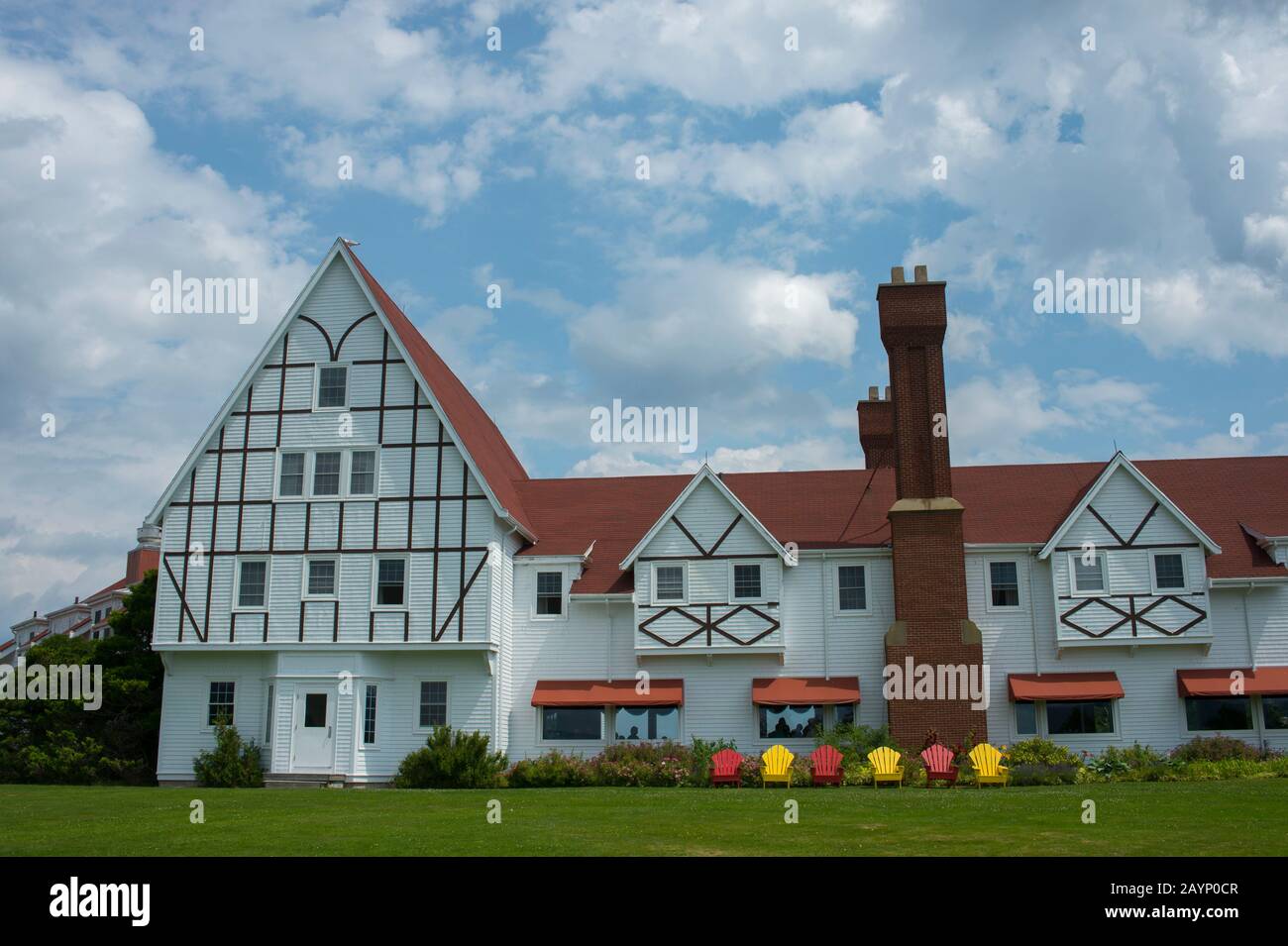 Il Keltic Lodge Resort and Spa si trova lungo il Cabot Trail sull'Isola di Capo Breton, Nuova Scozia, Canada. Foto Stock