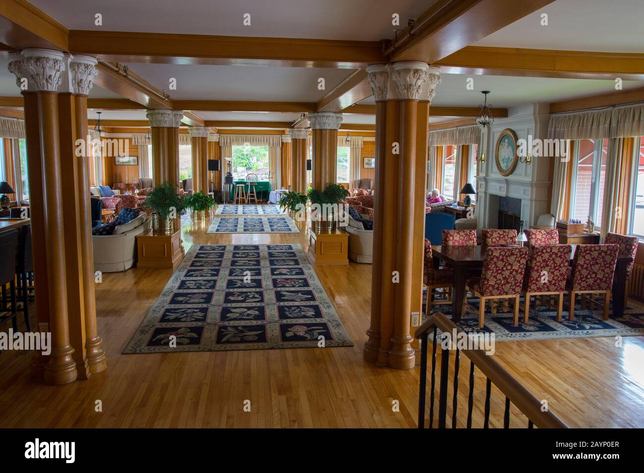Interno del Keltic Lodge Resort and Spa, che si trova lungo il Cabot Trail su Cape Breton Island, Nuova Scozia, Canada. Foto Stock