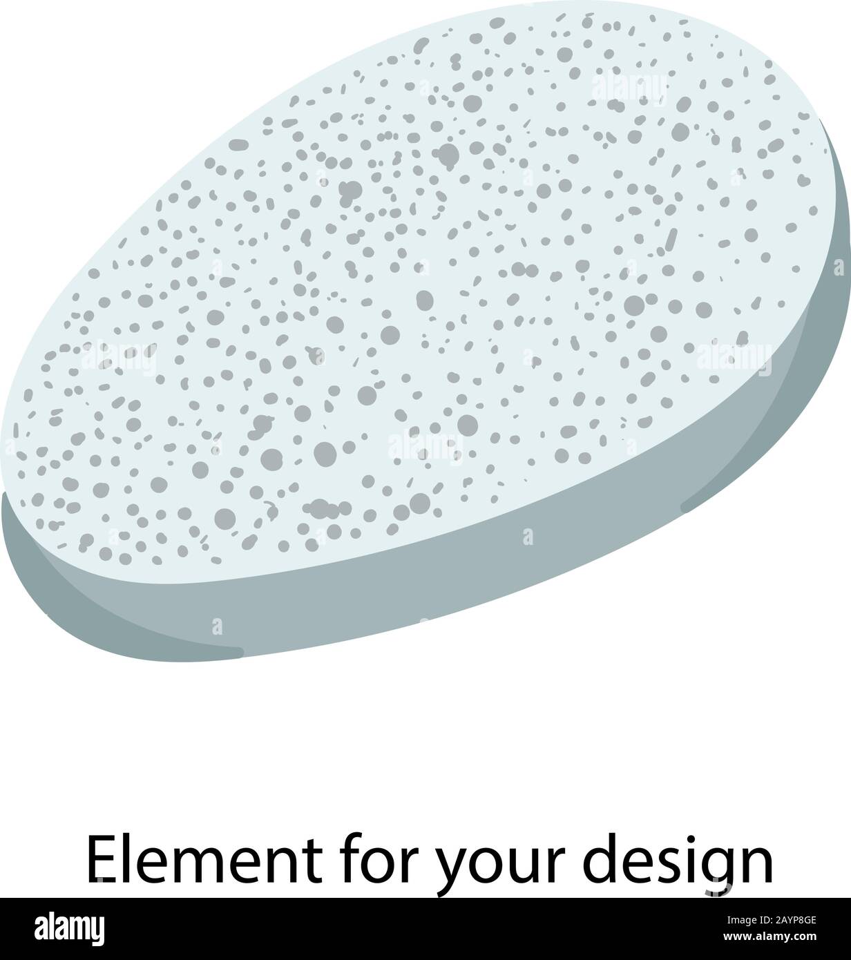 Pietra per lavaggio. Accessori per bagno naturale. Pomice per i piedi. Pulizia dei piedi. Pedicure. Illustrazione vettoriale su sfondo bianco. Elemento per il Illustrazione Vettoriale
