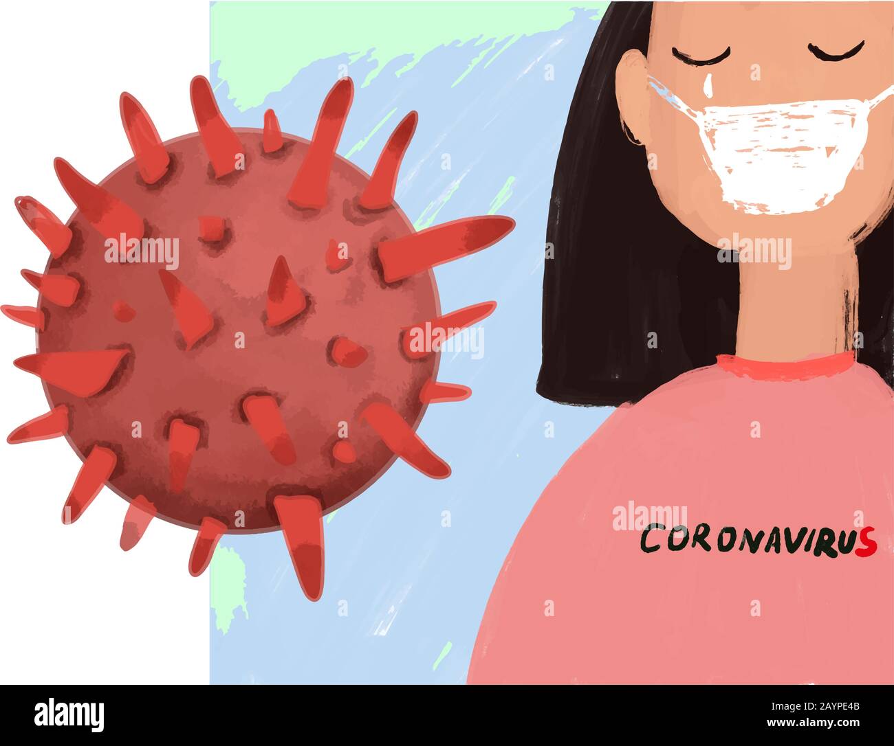 Gatti coronavirus. Focolaio di coronavirus animale e coronavirus crisi medica influenzale Illustrazione Vettoriale