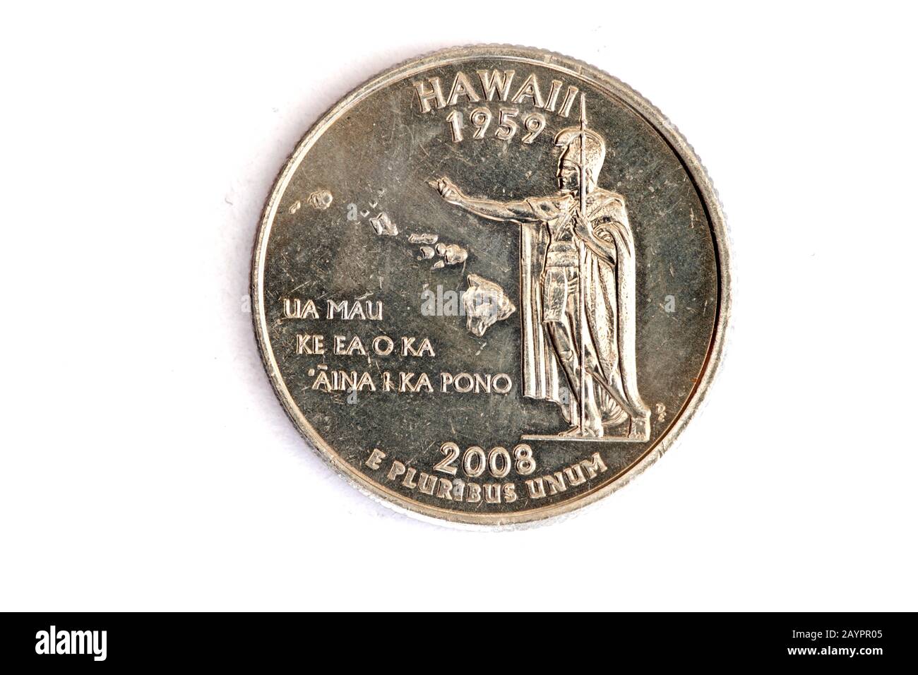 Hawaii State Quarter Foto Stock
