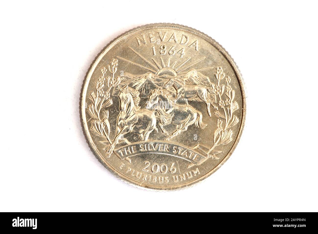 Nevada State Quarter Foto Stock