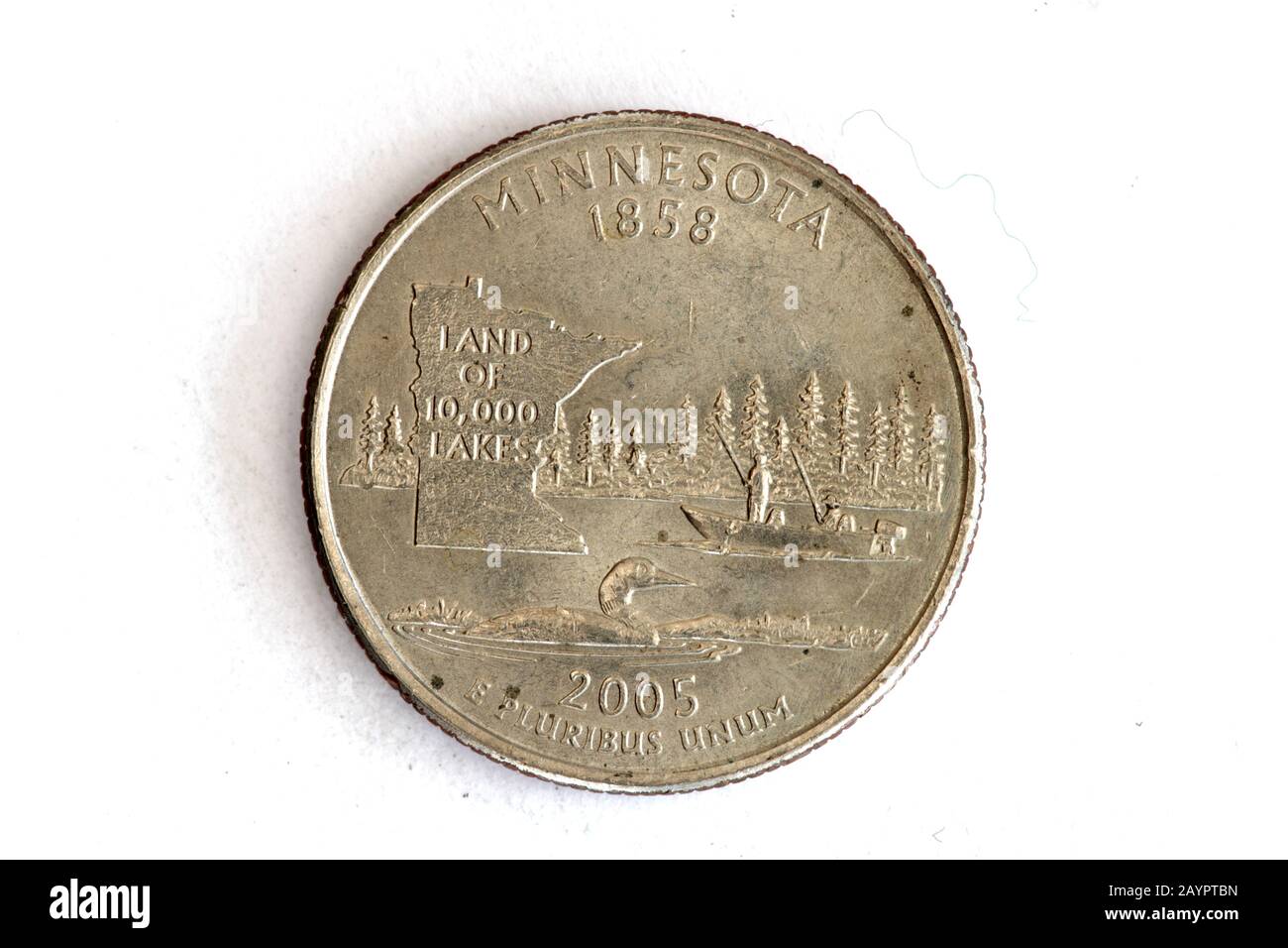 Minnesota State Quarter Foto Stock
