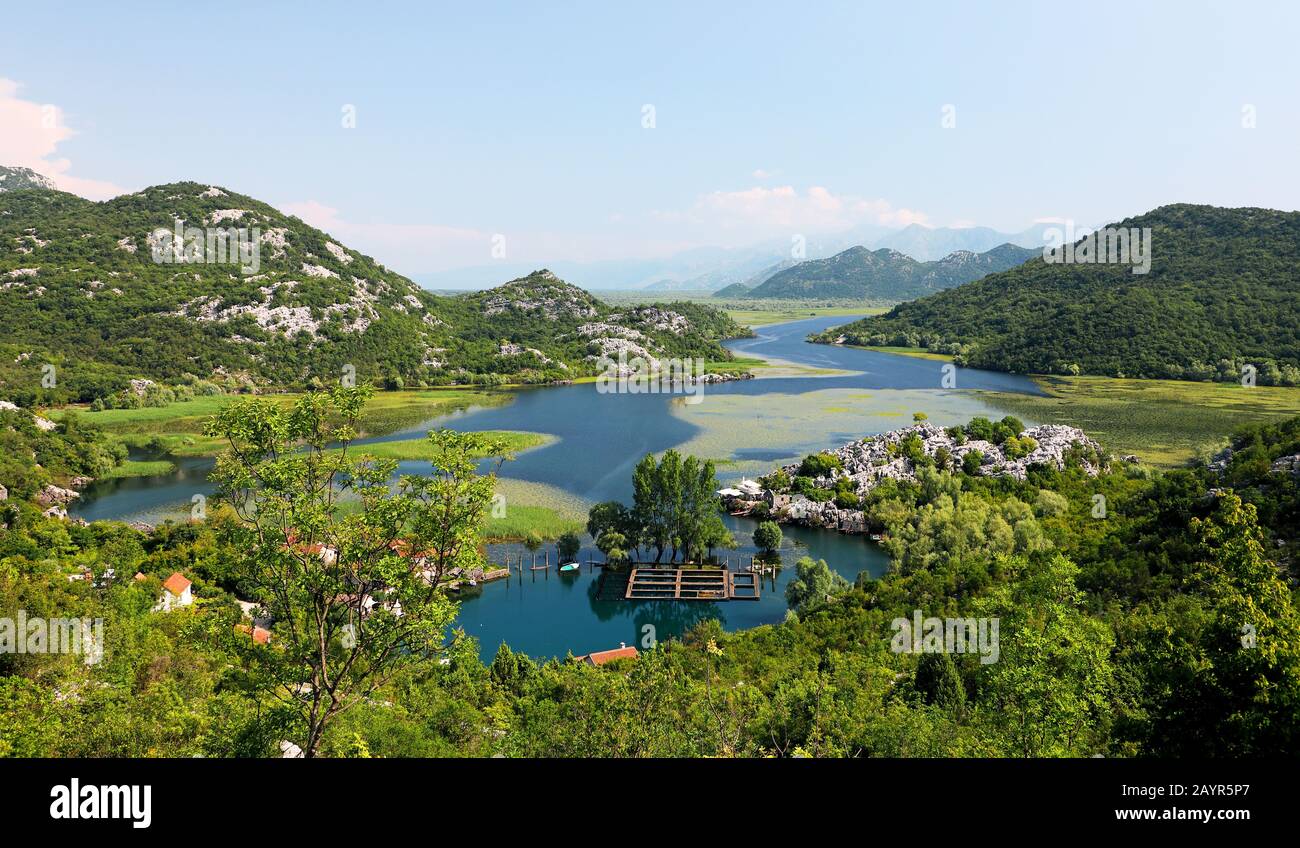 Lago Skadar, Baia Di Karuc, Montenegro, Parco Nazionale Di Skadarsee Foto Stock