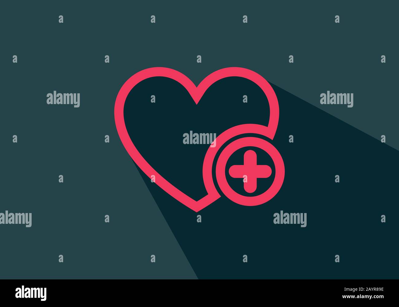 Icona Preferiti con simbolo più. Icona Preferiti, simbolo aggiunta cuore più, simbolo segnalibro, pulsante Illustrazione Vettoriale