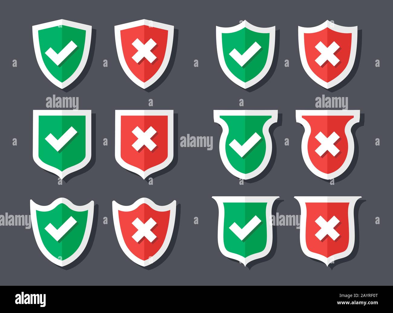 Tick e protezioni trasversali Illustrazione Vettoriale