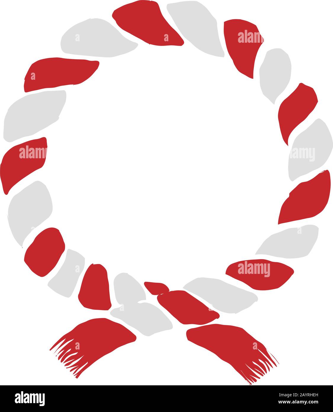 Illustrazione vettoriale di Shimenawa / corda annotata tradizionale giapponese Illustrazione Vettoriale