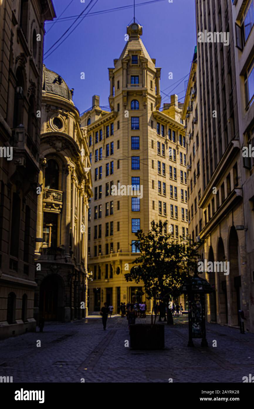 Classic New York Street, situato a Santiago del Cile in Cile Foto Stock