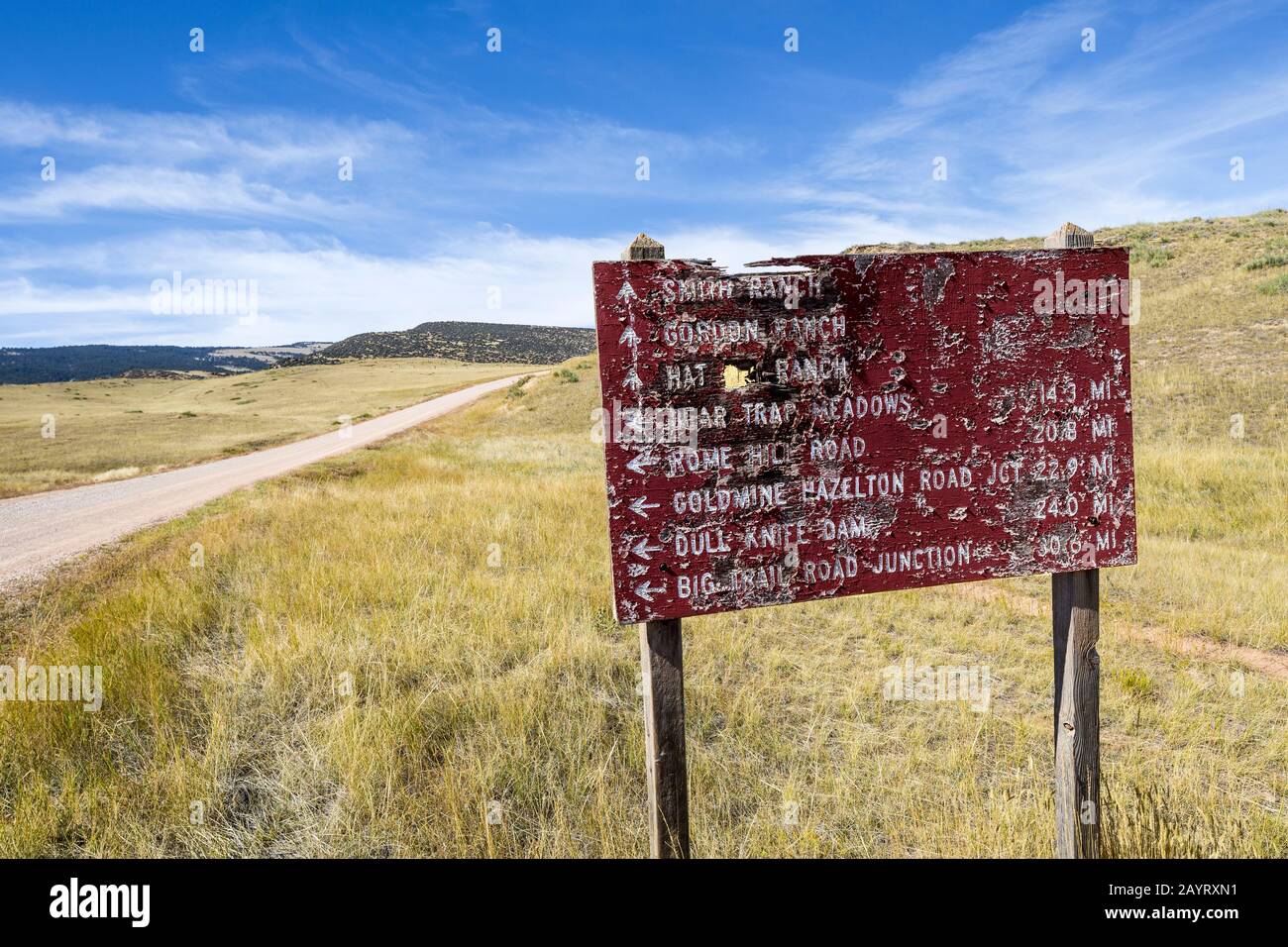 WY02468-00...WYOMING - Johnson County, 67 Mayoworth Road. Foto Stock