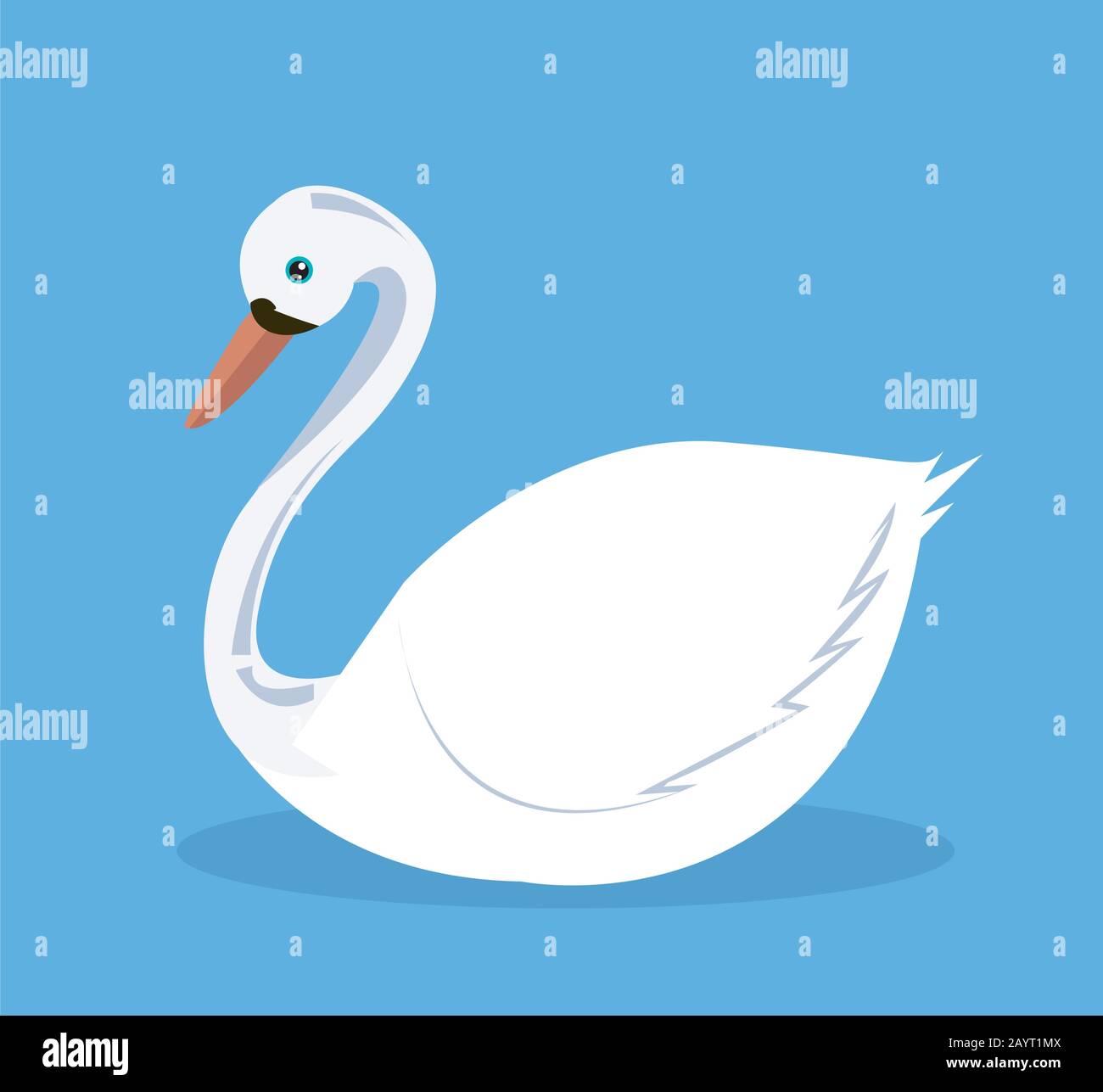 Immagine vettoriale di Cartoon Swan Illustrazione Vettoriale