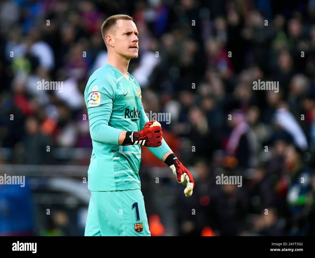 BARCELLONA, 15-02-2020. Liga 2019/ 2020, data 24. Barcellona-Getafe. Marc-Andre Ter Stegen Del Fc Barcelona Credito: Pro Shots/Alamy Live News Foto Stock