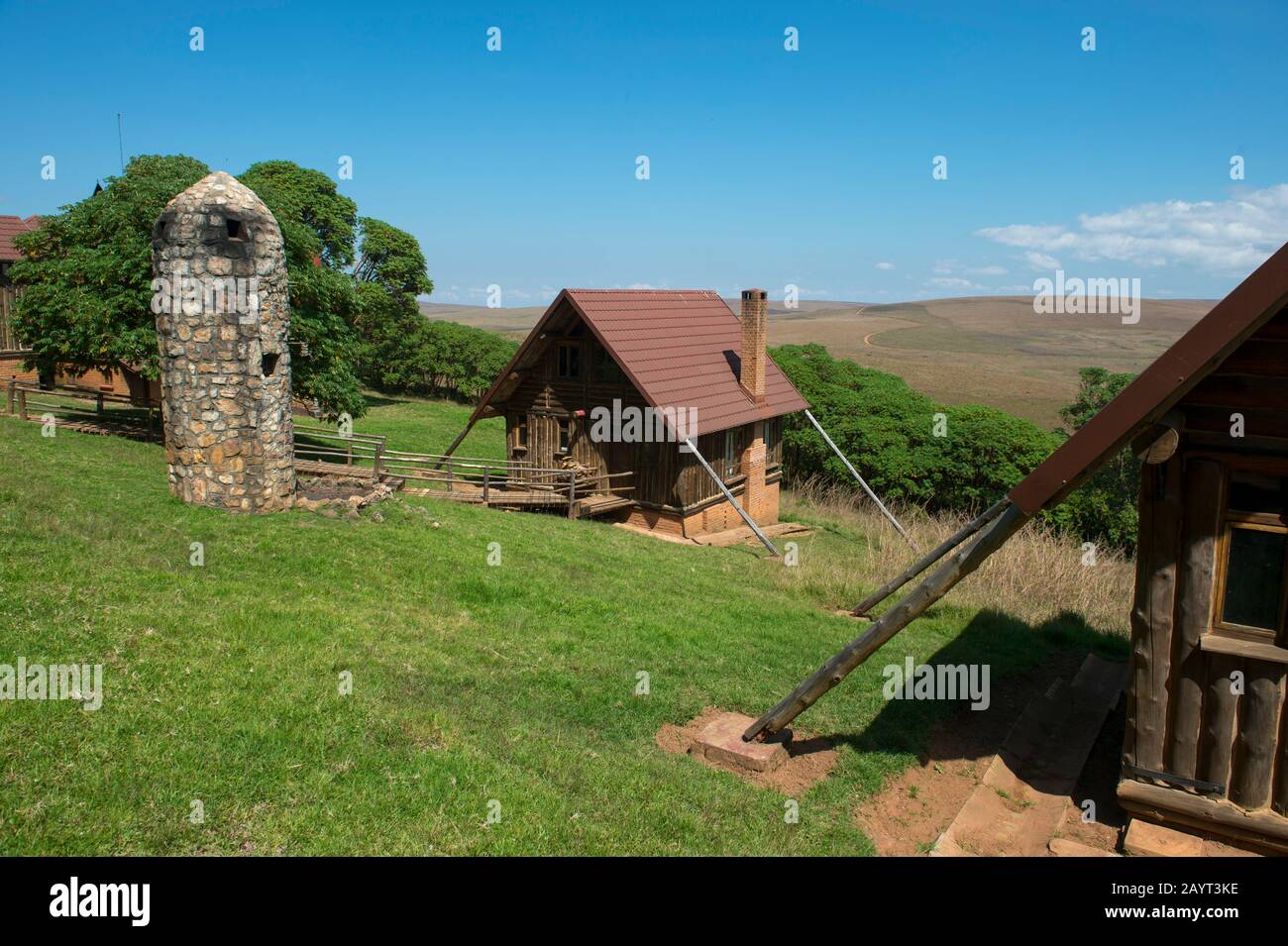 Chelinda Lodge sull'Altopiano di Nyika, Parco Nazionale di Nyika in Malawi. Foto Stock