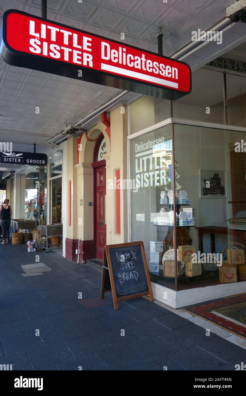 Little Sister Delicatessen, Fremantle, Perth, Australia Occidentale. Nessun MR o PR Foto Stock