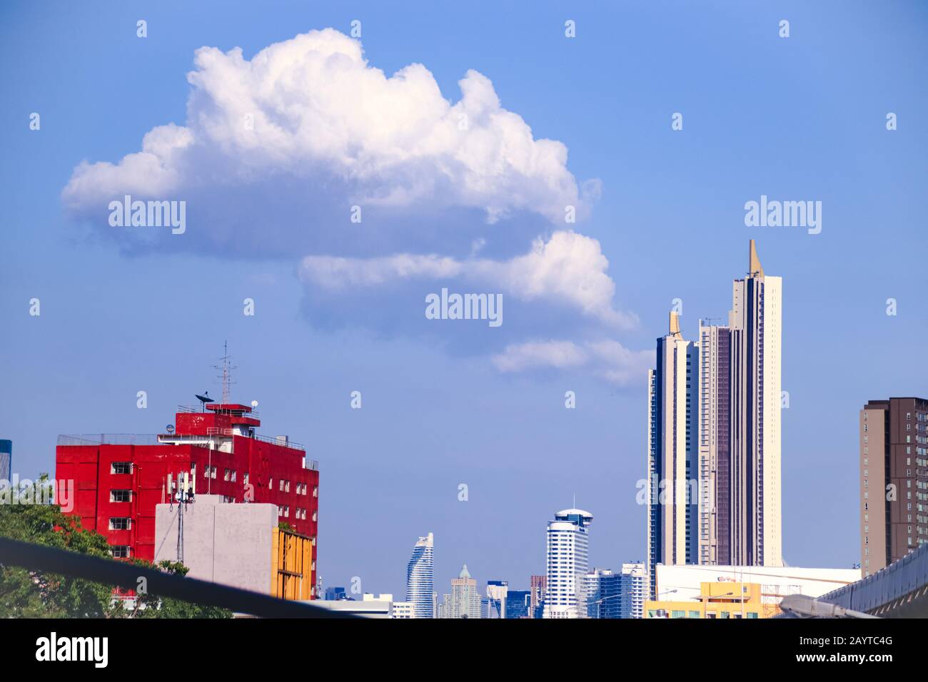 I vivaci colori della città di Bangkok sono girati in toni pastello per creare un look ispirato all'anima e il tema cinematografico degli anni '20 Foto Stock