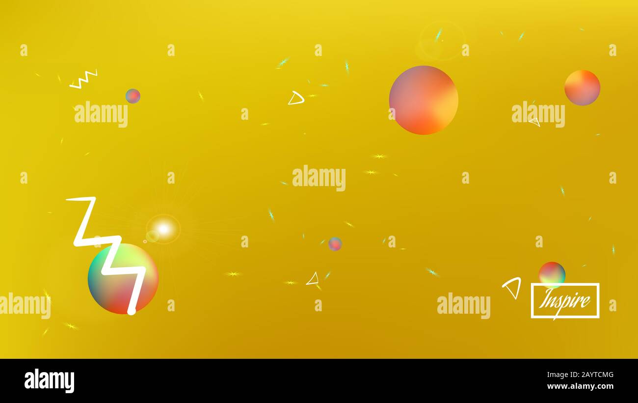 Texture sfondo, luce. Fantasia di illustrazione colorifica comune. Spazio incontaminato fantasia. Colore oro. Un'illustrazione dello sfondo a tema spaziale. Colore Illustrazione Vettoriale