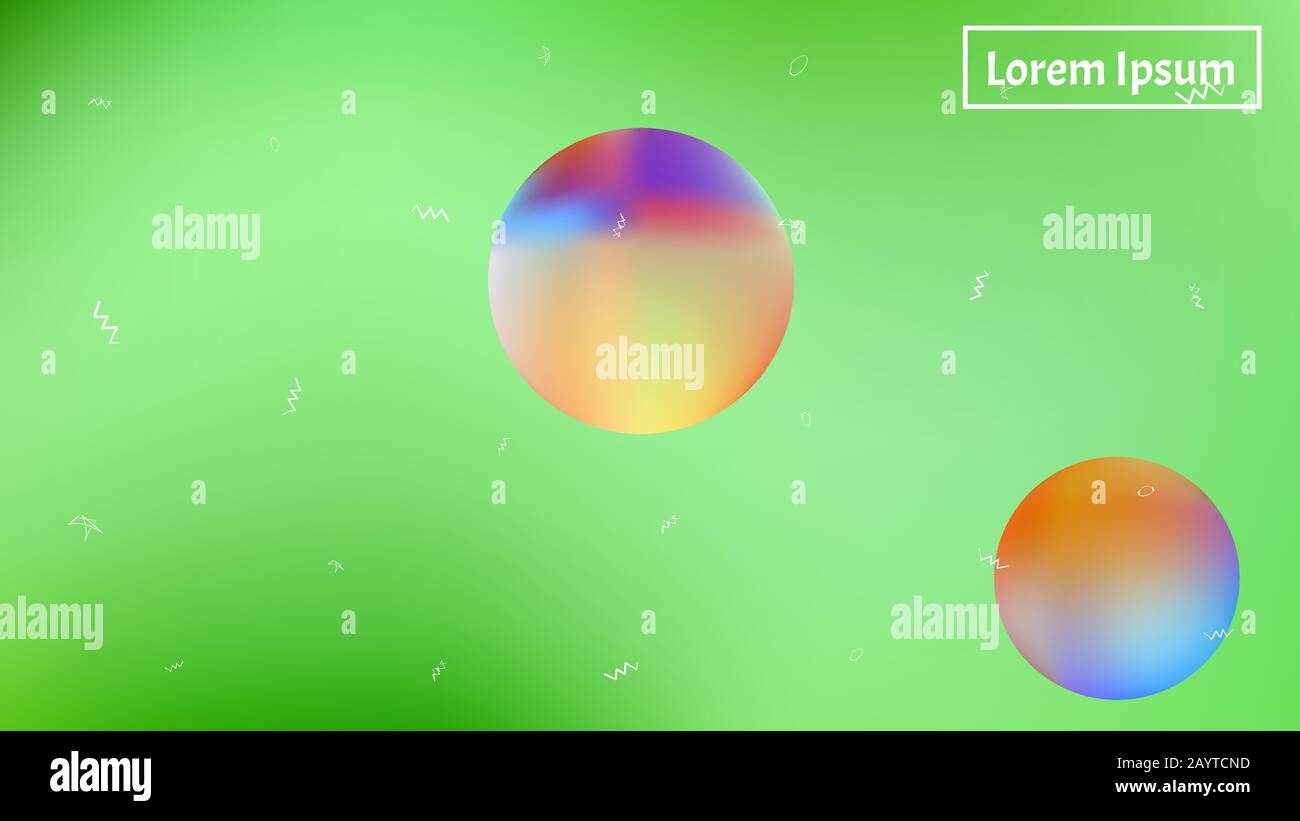 Idea creativa di illustrazione colorifica. Trama di sfondo, mesh. Fantasia spazio cool. Calce colorata. Super pianeti sfondo a tema. Sfondo colorato Illustrazione Vettoriale