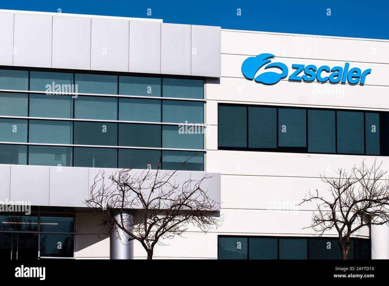 14 febbraio 2020 San Jose / CA / USA - sede di Zscaler a Silicon Valley; Zscaler Inc è una società globale di sicurezza delle informazioni basata su cloud Foto Stock