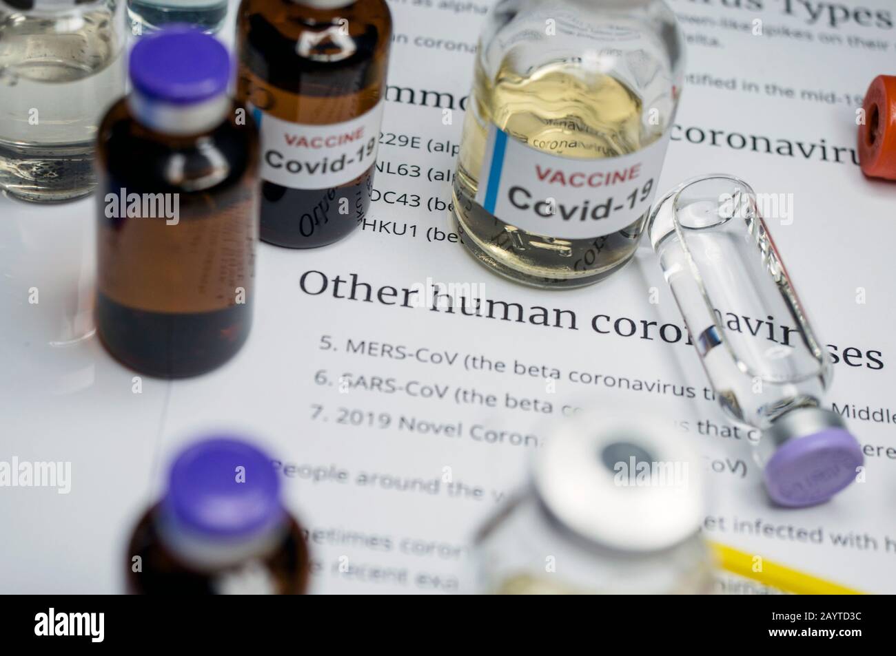 Vaccino di Coronavirus in ospedale , immagine concettuale Foto Stock