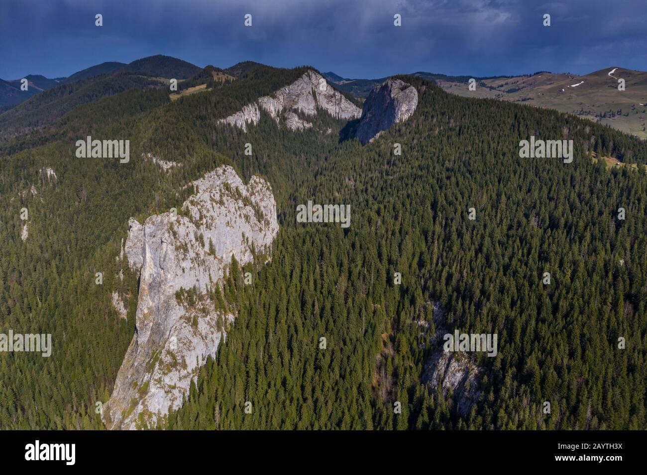 Bicaz gola vista da un drone Foto Stock