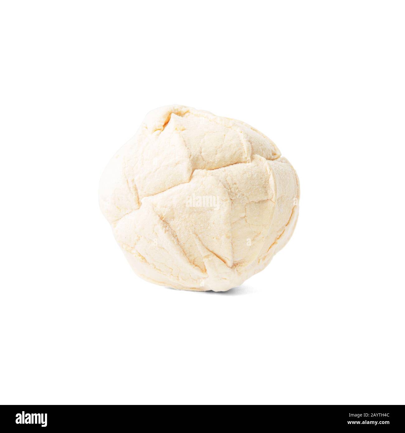 Marshmallow d'aria isolato su sfondo bianco UNO zephyr delicato su sfondo bianco. Marshmallows in un tasto chiaro. Foto Stock