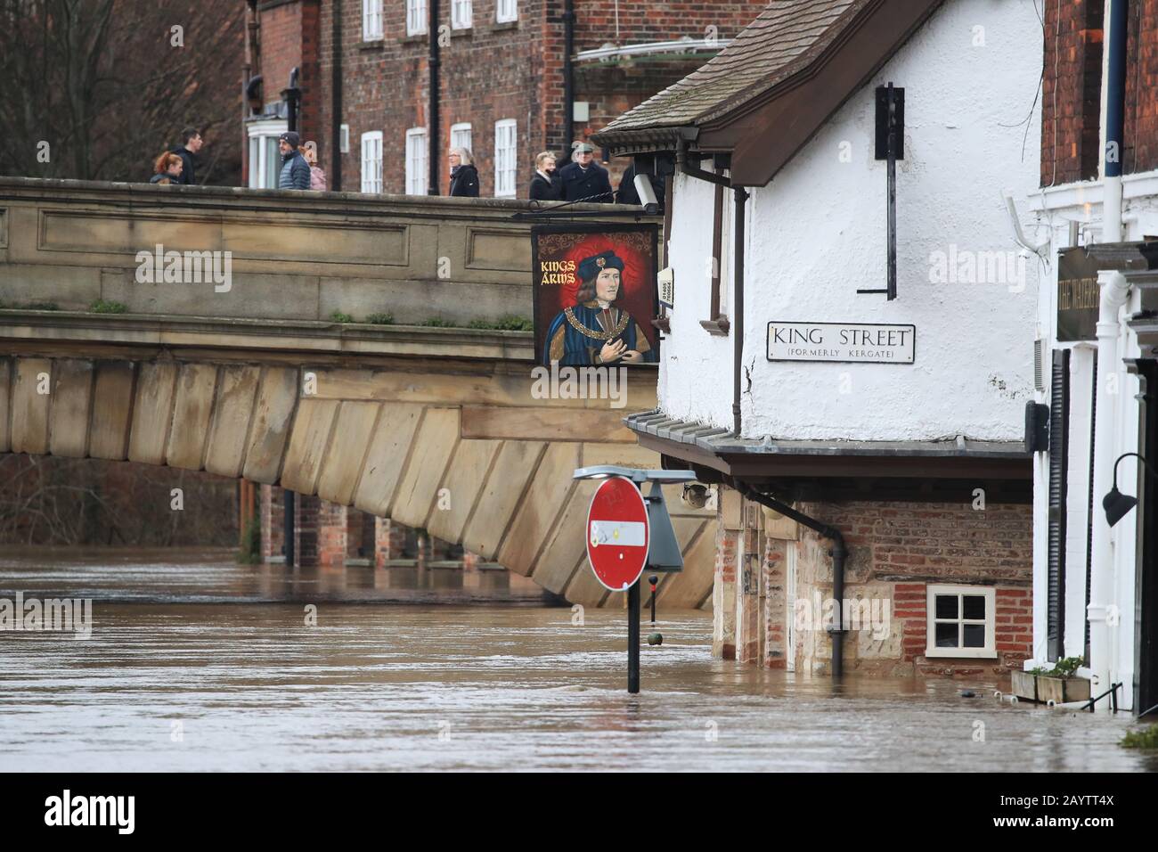 Inondazione a York dopo la tempesta Dennis. Foto Stock