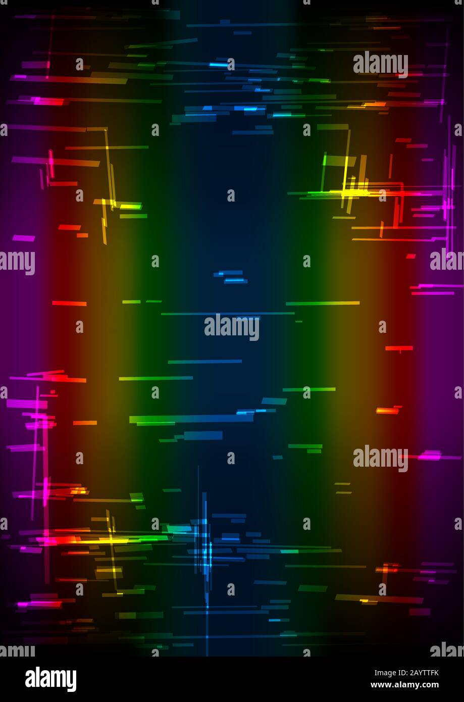 sfondo verticale rainbow glitch Illustrazione Vettoriale