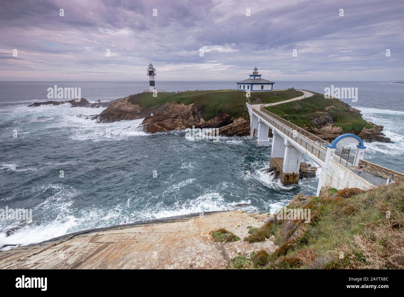 Isla Pancha (Illa Pancha) , Ribadeo, Lugo, Galizia, Spagna. Foto Stock