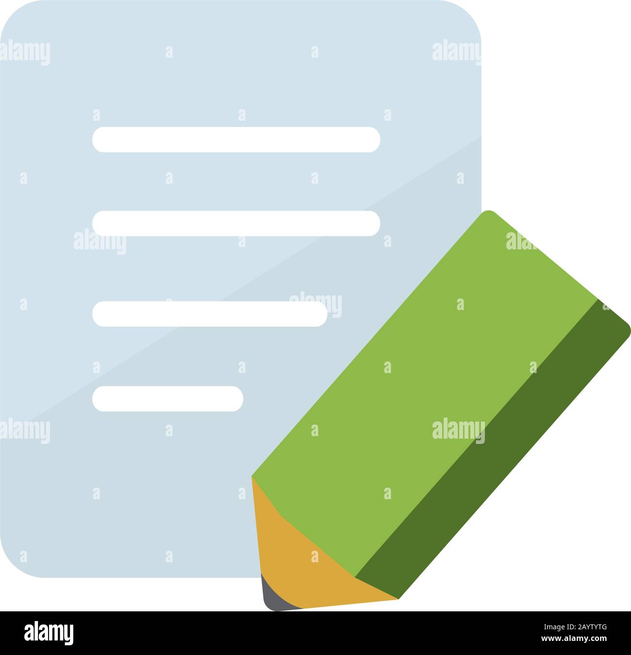 icona carta e matita /registrazione Illustrazione Vettoriale