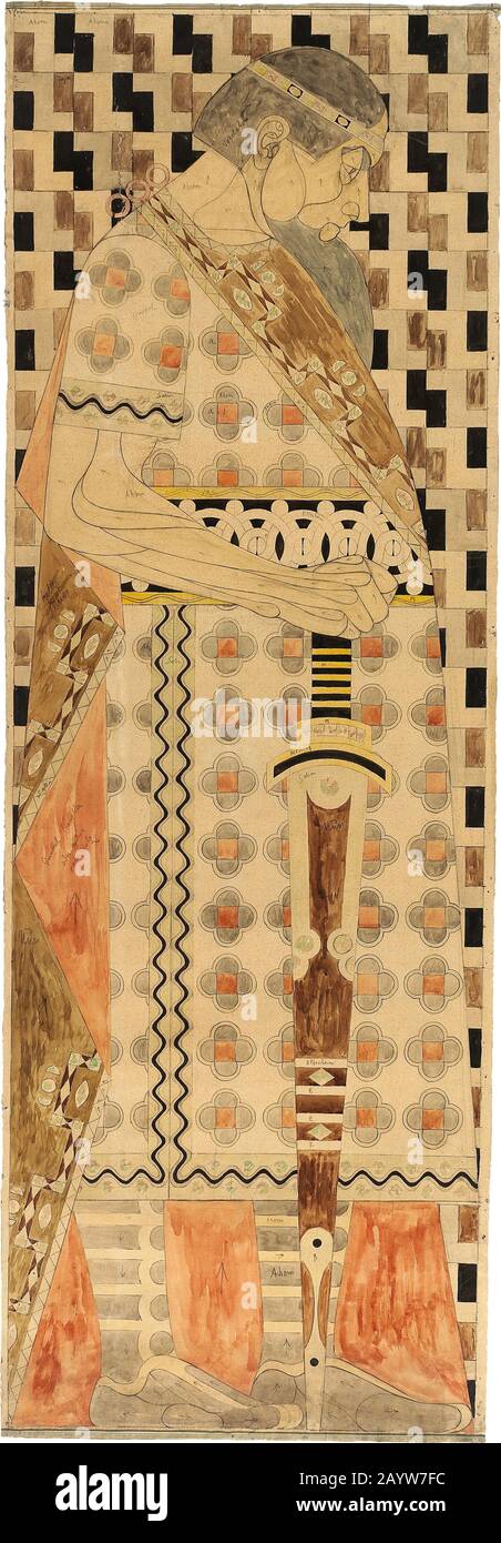 Fregio Design per la Fiera Mondiale di St. Louis 1904. Museo: COLLEZIONE privata. Autore: Josef ENGELHART. Foto Stock