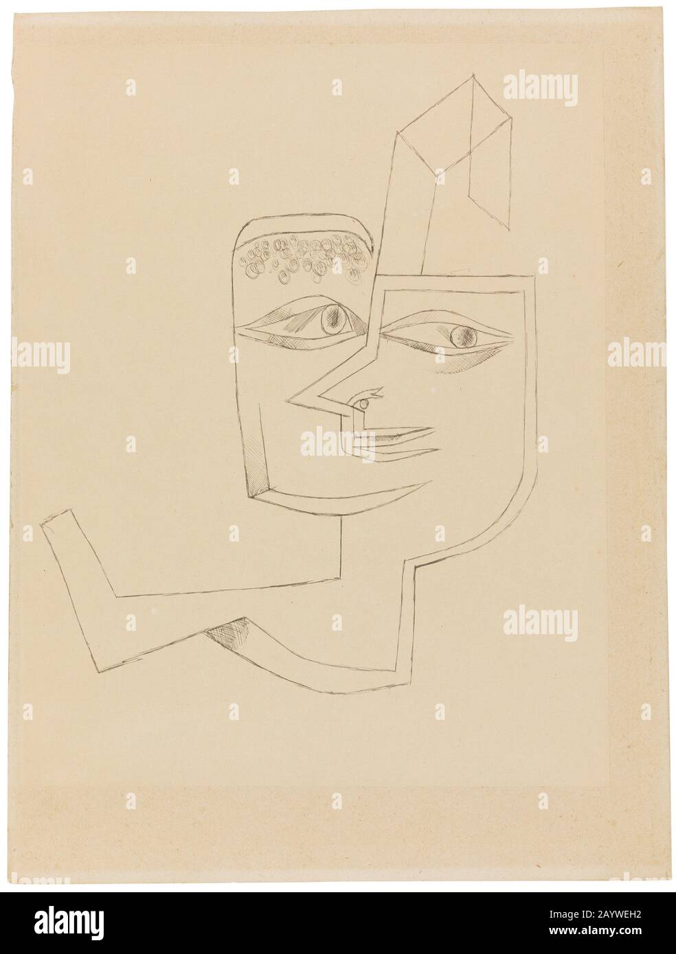 Ritratto di una donna fredda. Museo: Herzog Anton Ulrich Museum, Braunschweig. Autore: Paul KLEE. Foto Stock