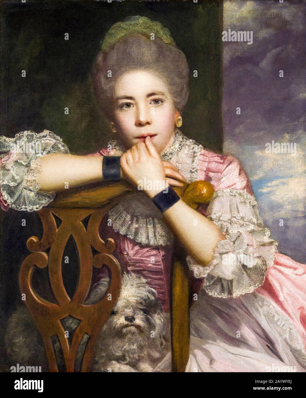 Sir Joshua Reynolds, Abington (1737-1815) come Miss Prue in 'Love for Love' di William Congreve, attrice britannica, ritratto dipinto, 1771 Foto Stock