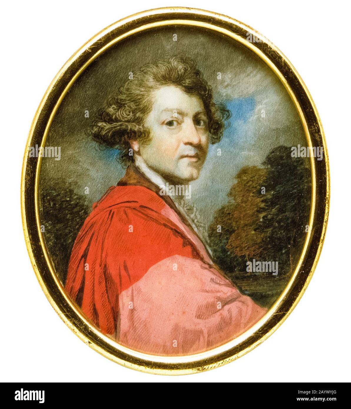 Sir Joshua Reynolds (1723-1792), ritratto in miniatura, 1786-1791 di Archibald Robertson Foto Stock Sir Joshua Reynolds (1723-1792), ritratto in miniatura, 1786-1791 di Archibald Robertson Foto Stock