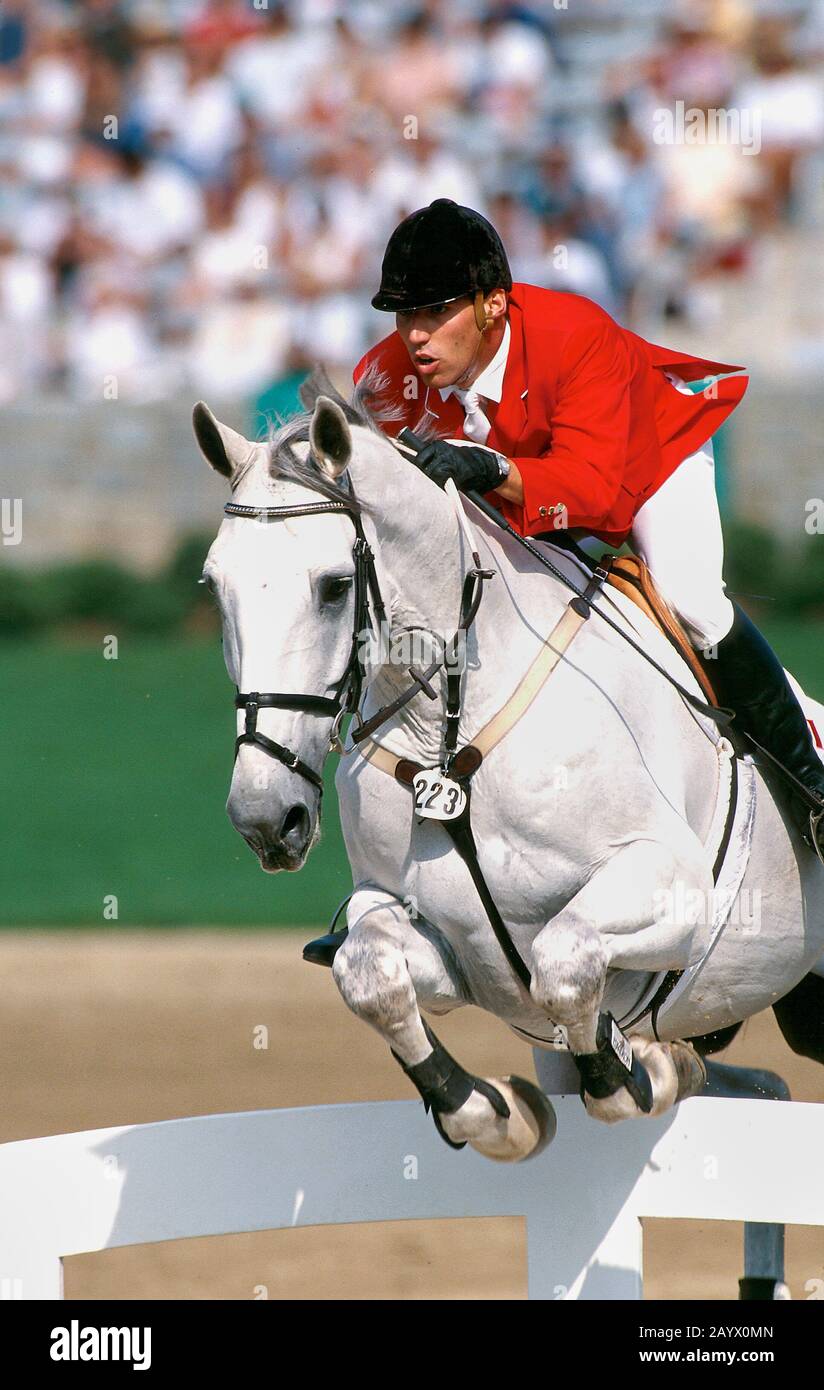 Olimpiadi Di Atlanta, 1996, Christopher Delia, Canada, In Sella A Silent Sam Foto Stock
