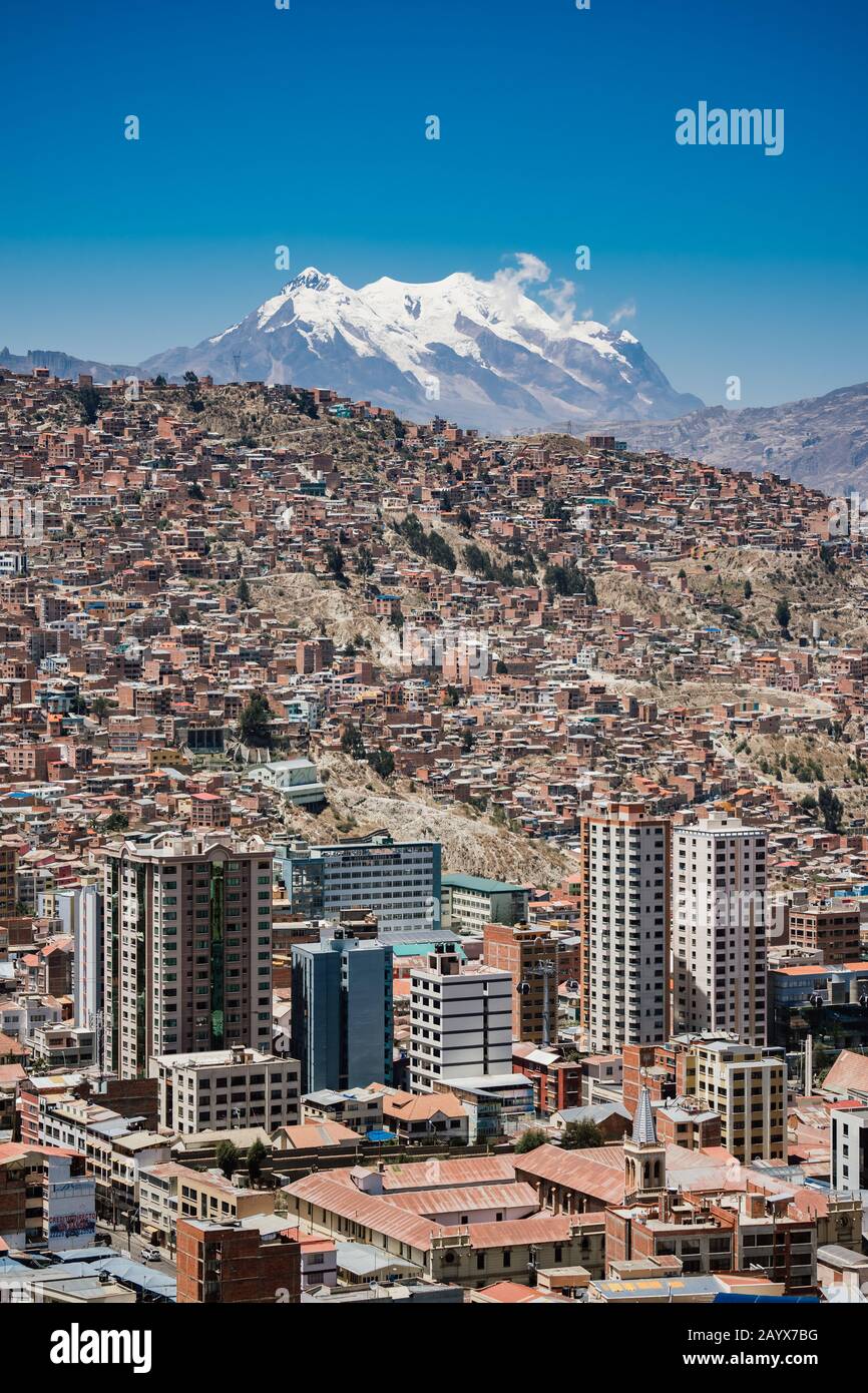 La Paz Paesaggio Urbano, Bolivia Foto Stock