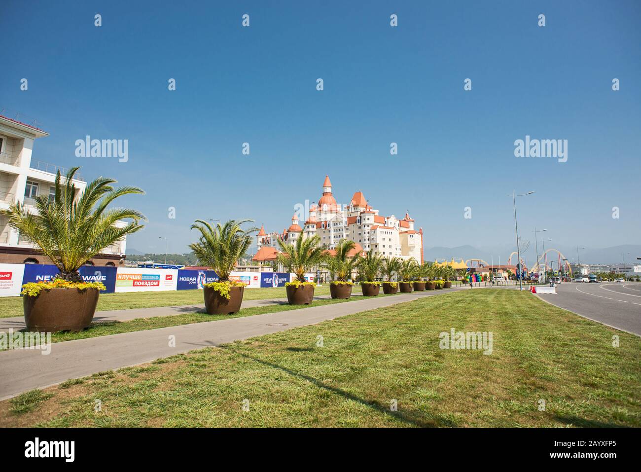 Adler, Sochi, Russia - 6 Settembre 2018: Bogatyr Hotel Al Parco Olimpico Di Sochi. Foto Stock