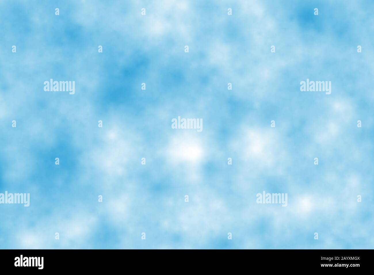 Soffici Nuvole Bianche In Un Cielo Blu, Digital Background Design Foto Stock