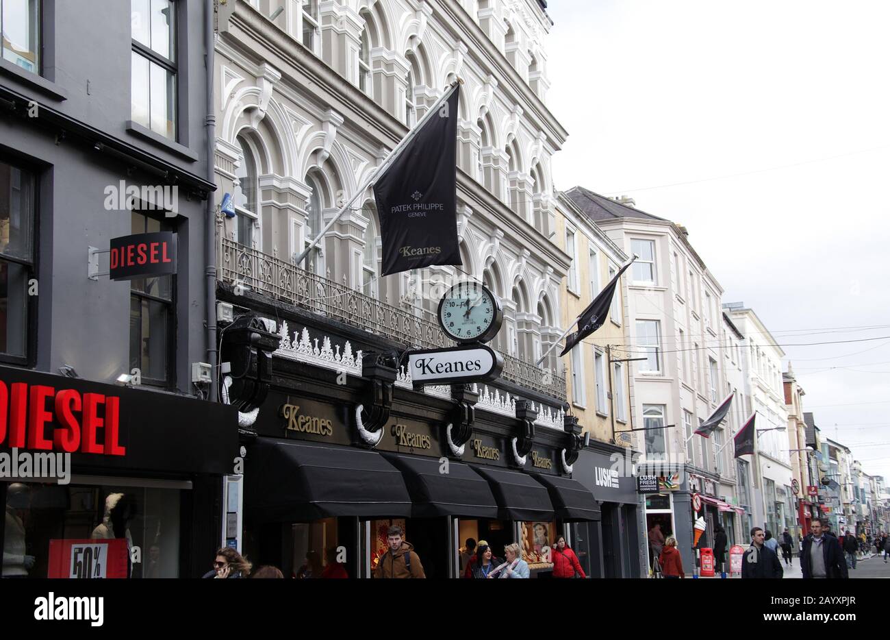 Oliver Plunkett Street a Cork, nella Repubblica d'Irlanda Foto Stock